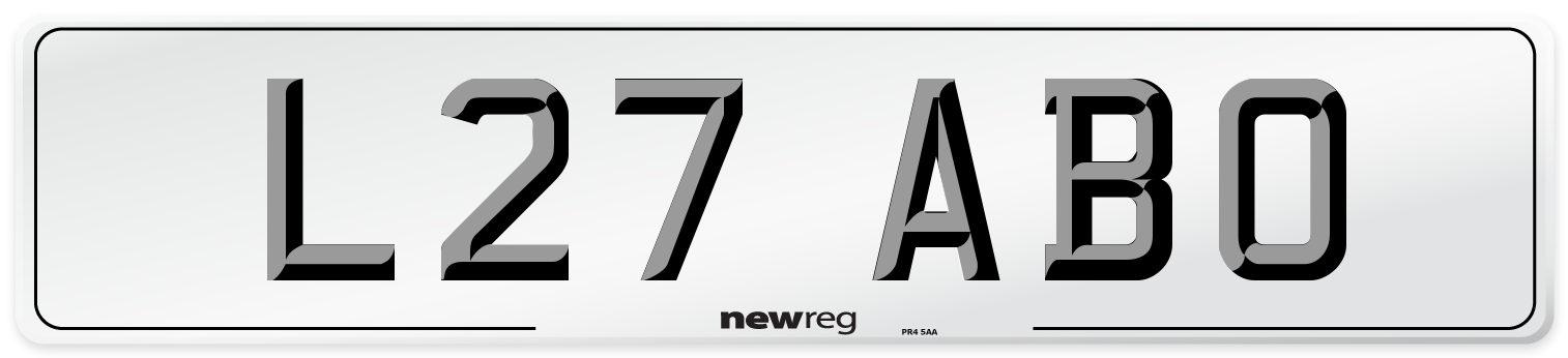 L27 ABO Number Plate from New Reg